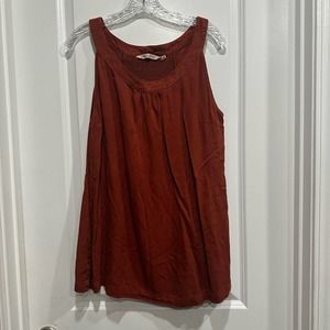 Soft Surrounding Large Razor Back Top Brown Sleeveless Cami Soft Basic